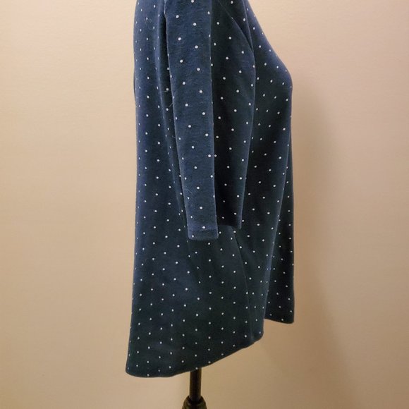 Navy /White Polkadot Scoop neck Tee - Picture 2 of 4